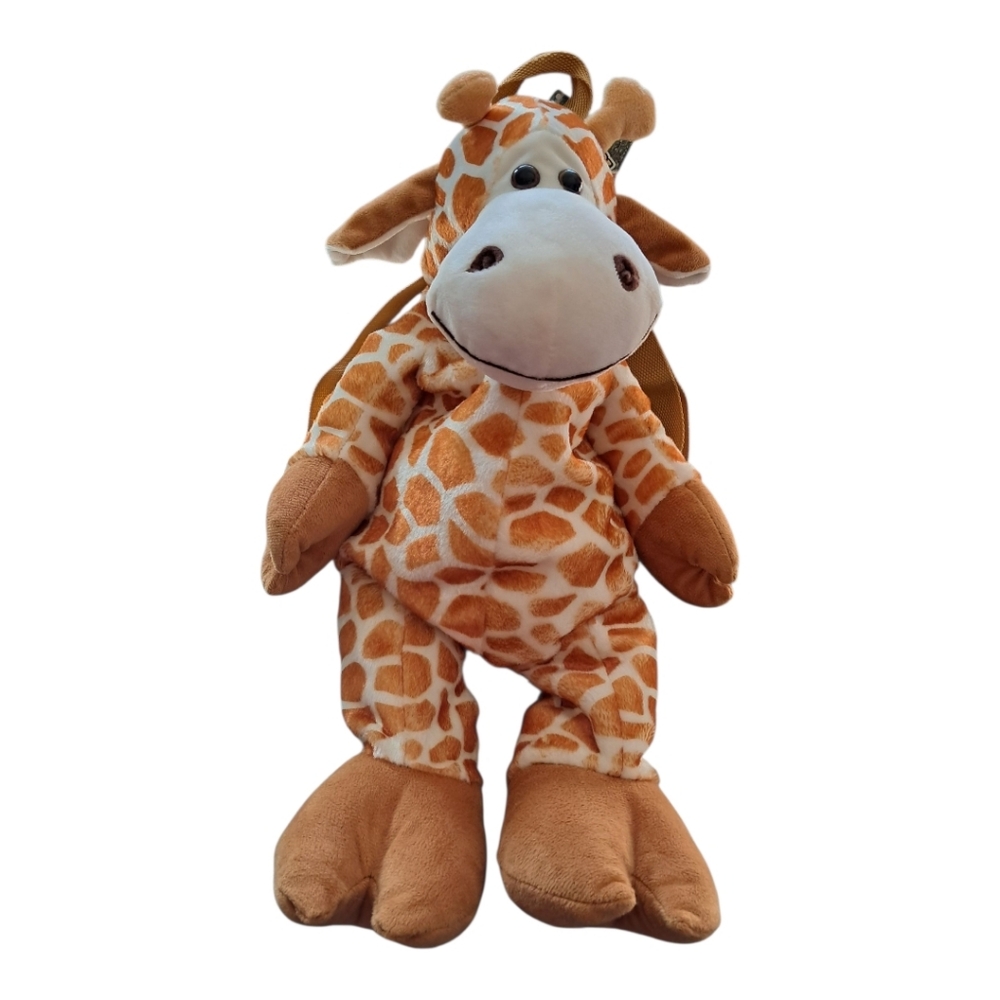 Adventure Planet Plush Giraffe Backpack Kids Brown White NWT Cute Animal Bag